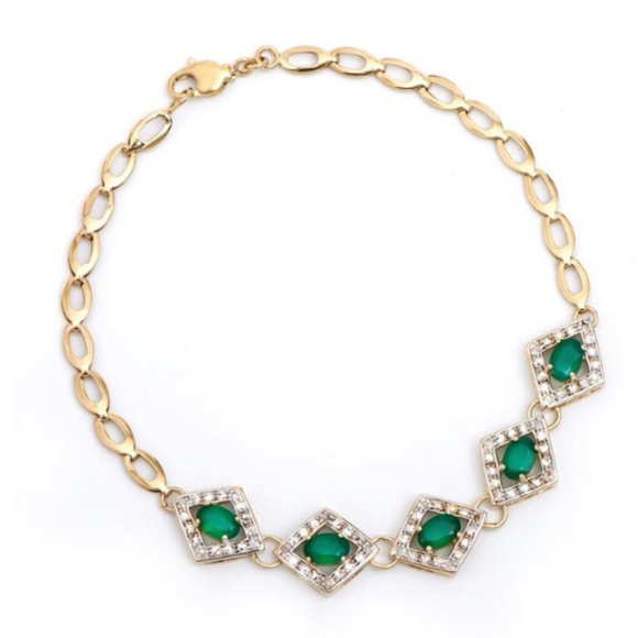 Women’s Yellow Gold Over Sterling Silver Bracelet - Picture 1 of 5